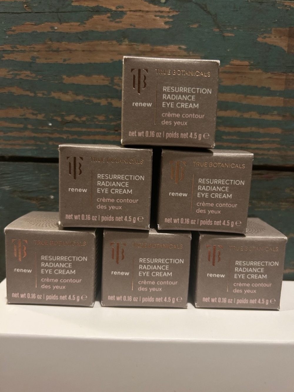 New in box! True Botanicals Resurrection Radiance Eye Cream, lot of 6
